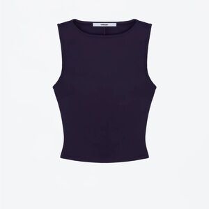 Tank air STRAIGHT NECK SLEEVELESS TOP in patch’s purple